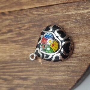 Picasso heart melt colorful pendant‎ abstract jewelry